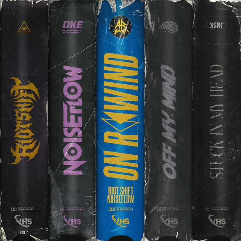 Cover art of Riot Shift single 'ON REWIND (with Noiseflow)'