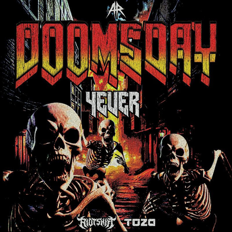 Cover art of Riot Shift single 'DOOMSDAY 4EVER (with TOZA)'