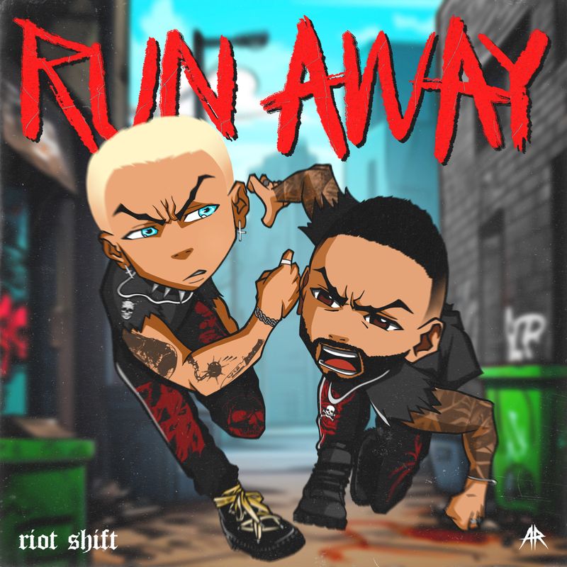 Cover art of Riot Shift single 'RUN AWAY'