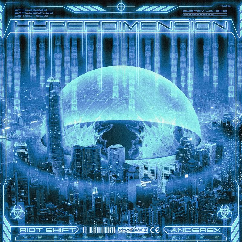 Cover art of Riot Shift single 'HYPERDIMENSION'